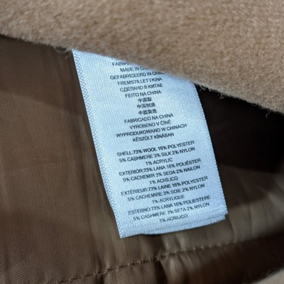 Michael Michael Kors Camel Wool Cashmere Coat Size 2 - Picture 6 of 10